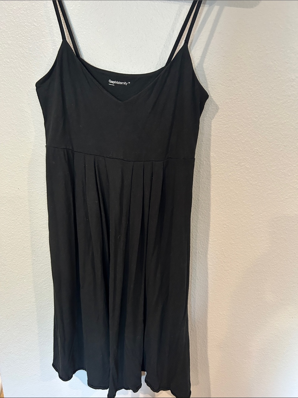 GAP Maternity Casual Black Spaghetti Strap Sundress